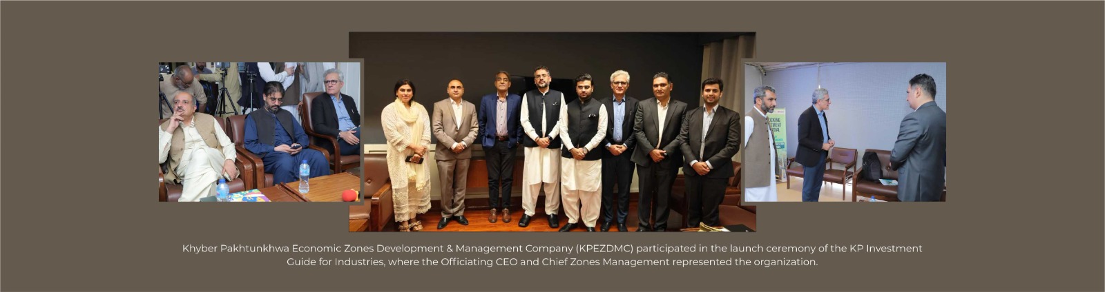 Khyber Pakhtunkhwa Economic Zones Development & Management Company (KPEZDMC) participated in the launch ceremony of the KP Investment Guide for Industries, where the Officiating CEO and Chief Zones Management represented the organization.